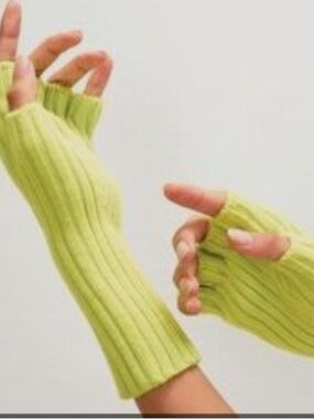 Mara Hoffman Jule Chartreuse gloves